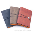 Binder Notebook Loose-leaf Vintage Leather Journals Planning